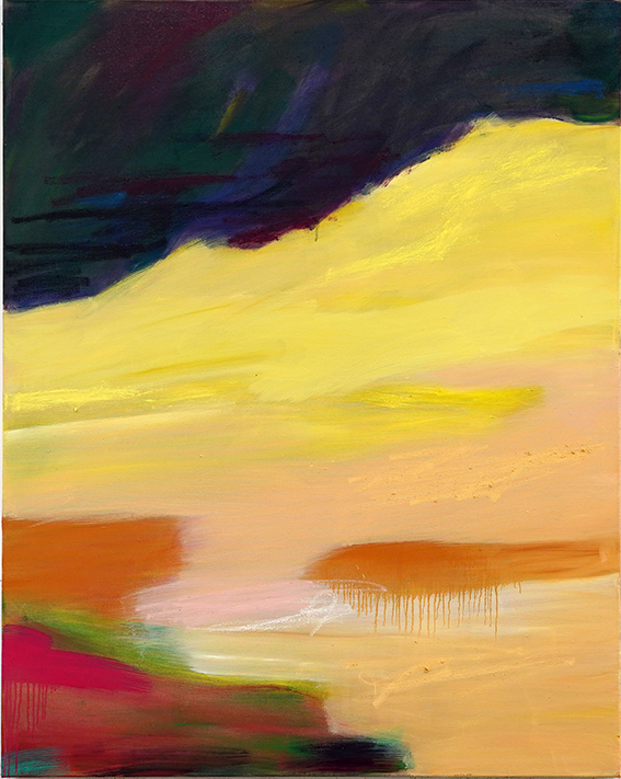 Näkymä, diptyykki, öljymaalaus kankaalle, yksi osa 120 x 95 cm, 2021